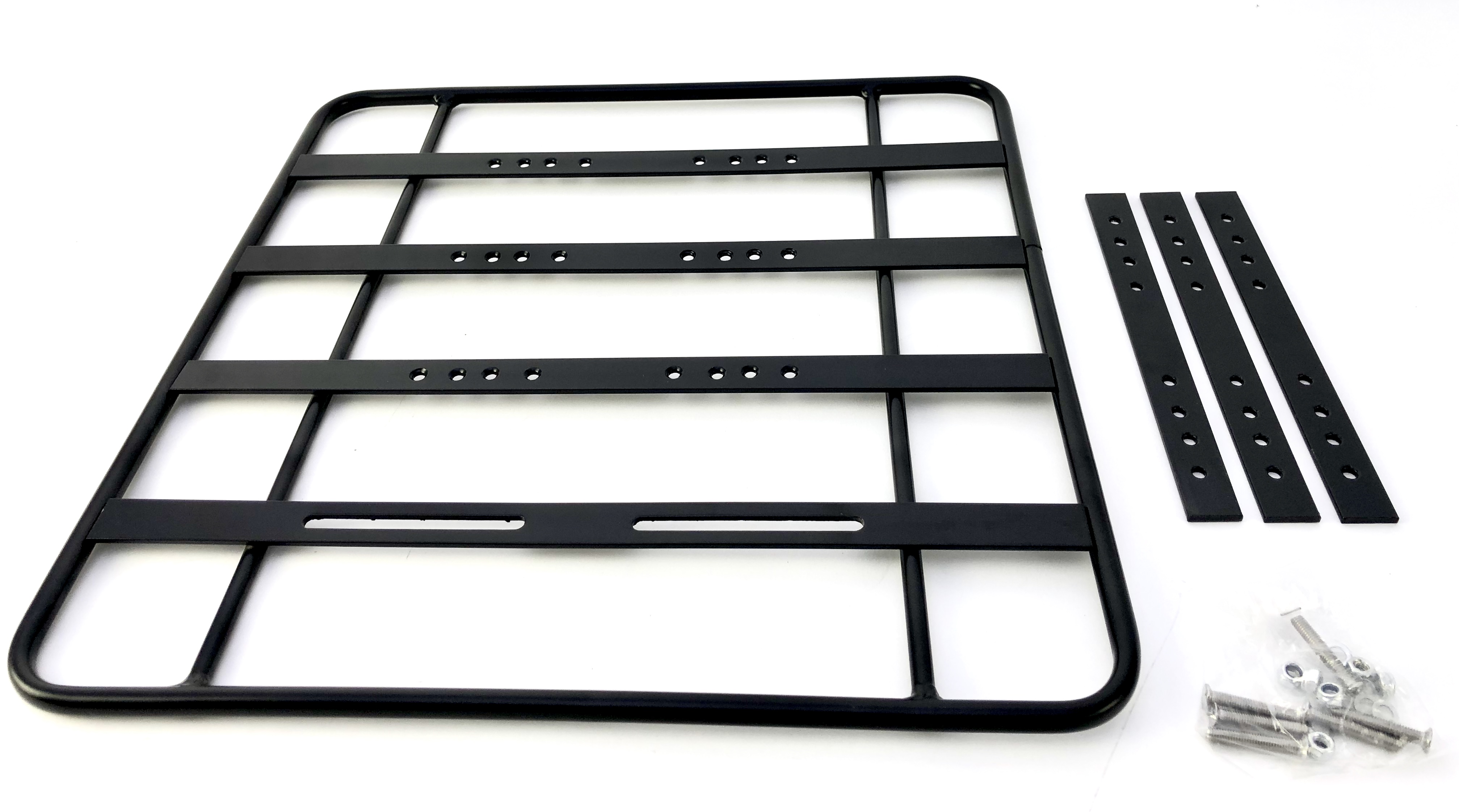 Gepäckträgerplatte schwarz Racky Baseplate Alu schwarz eloxiert