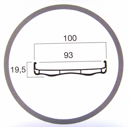 Alufelge  26 Zoll 100 mm breit, weiß