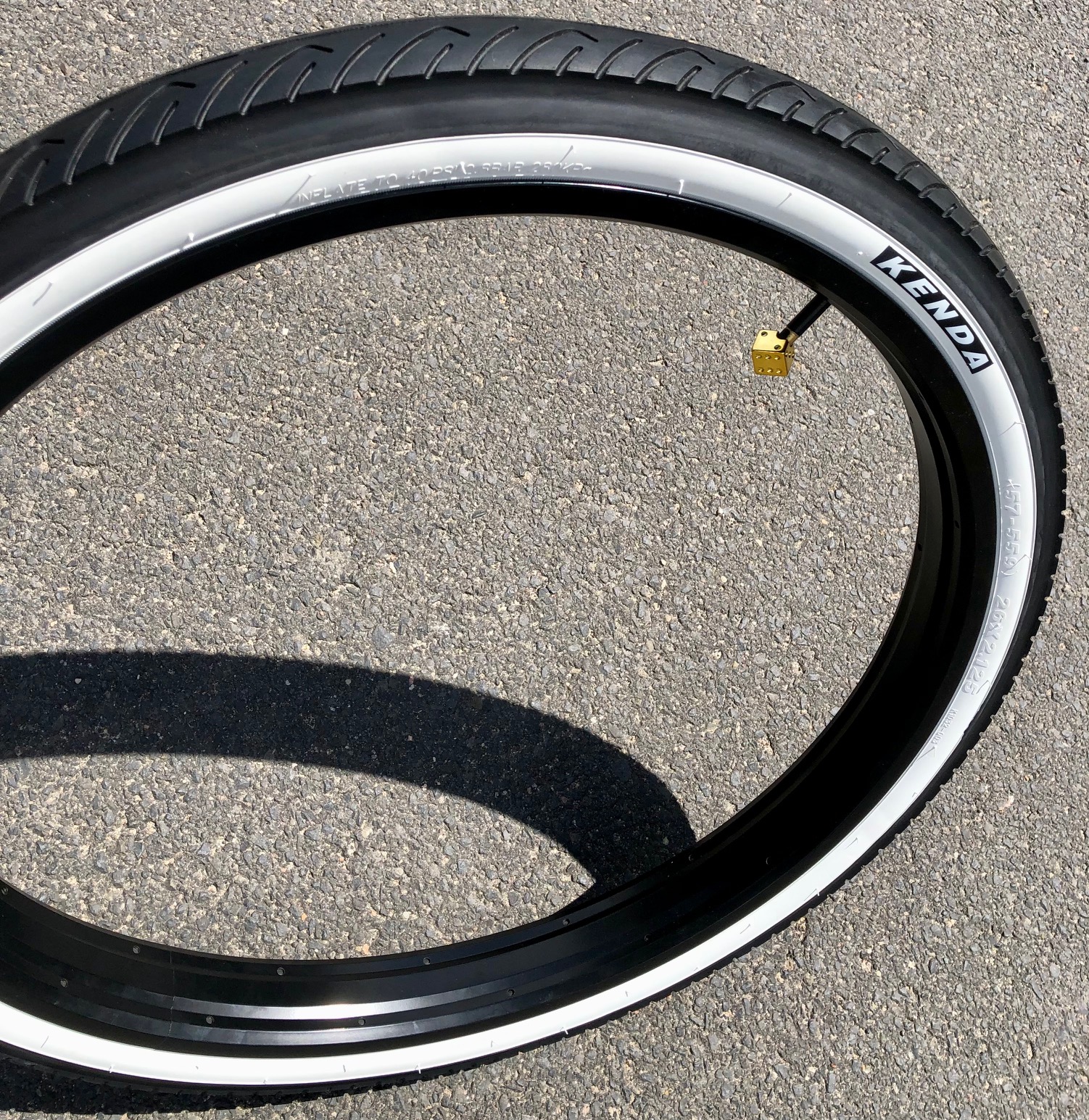 Reifen Kenda Kraze 26 x 2.125 Motorradprofil, schwarz Weißwand