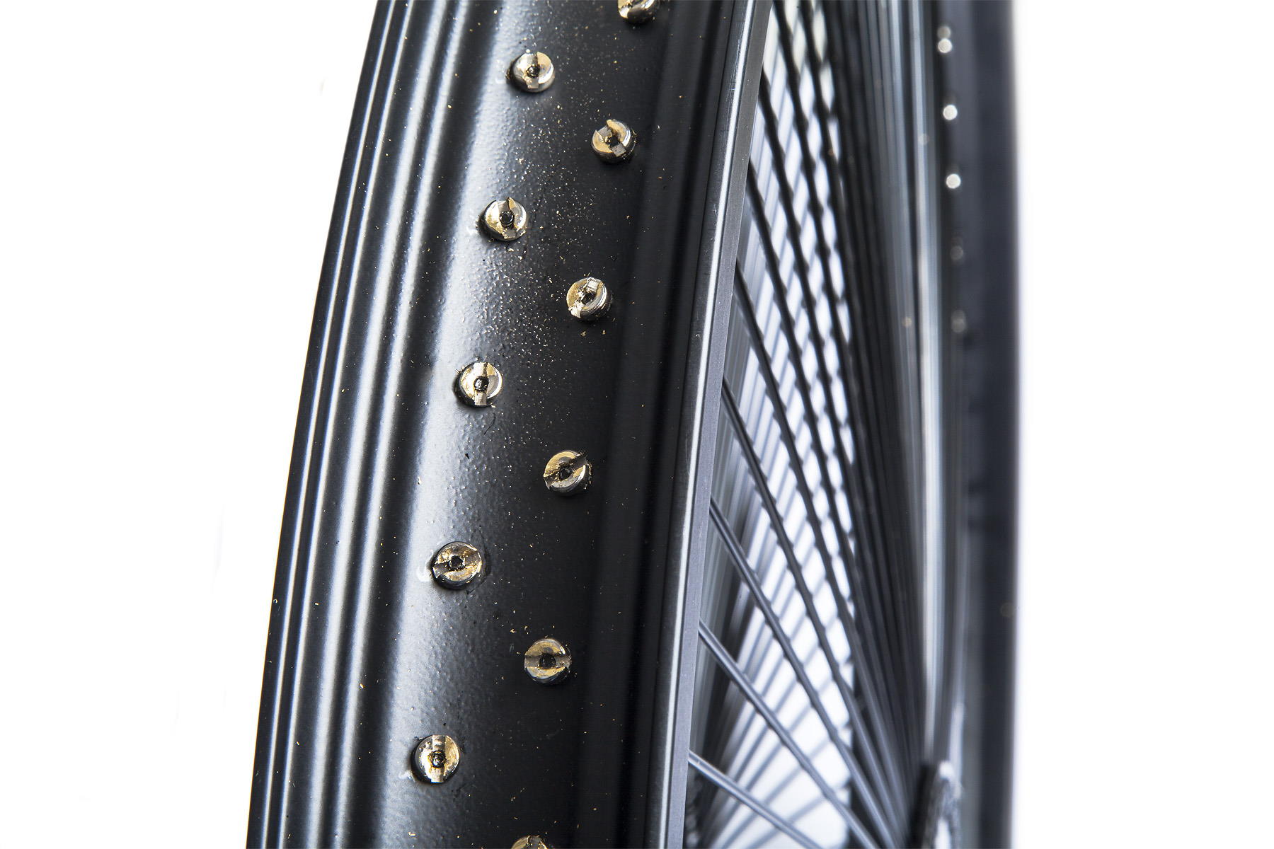 26 Vorderrad 140 Speichen Schwarz matt