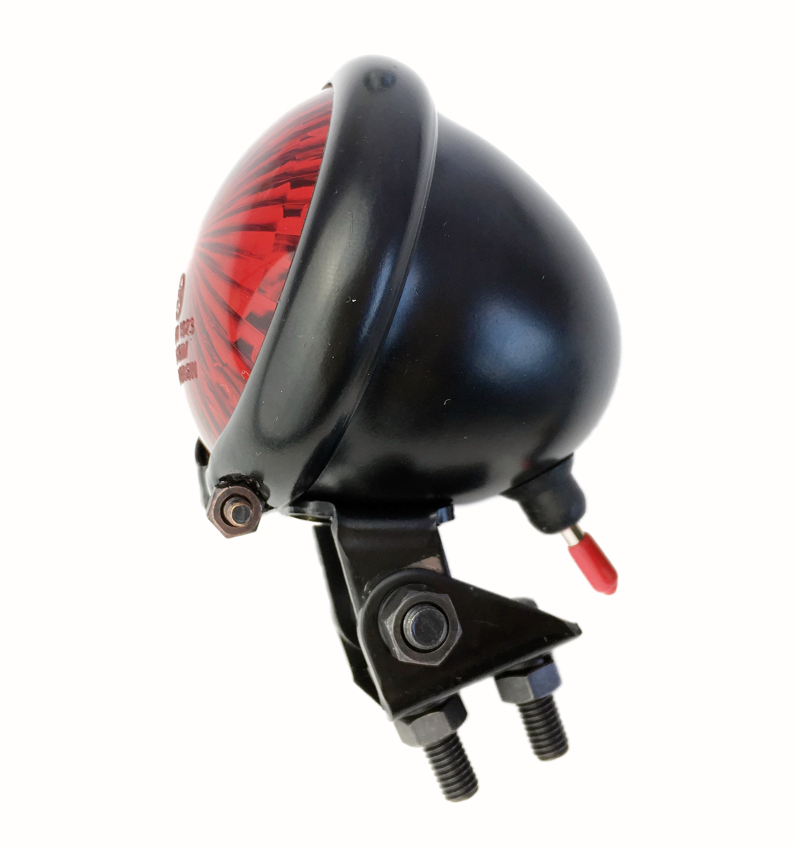 Bates Rücklicht LED rot, Retro Moped Style, Batterie schwarz