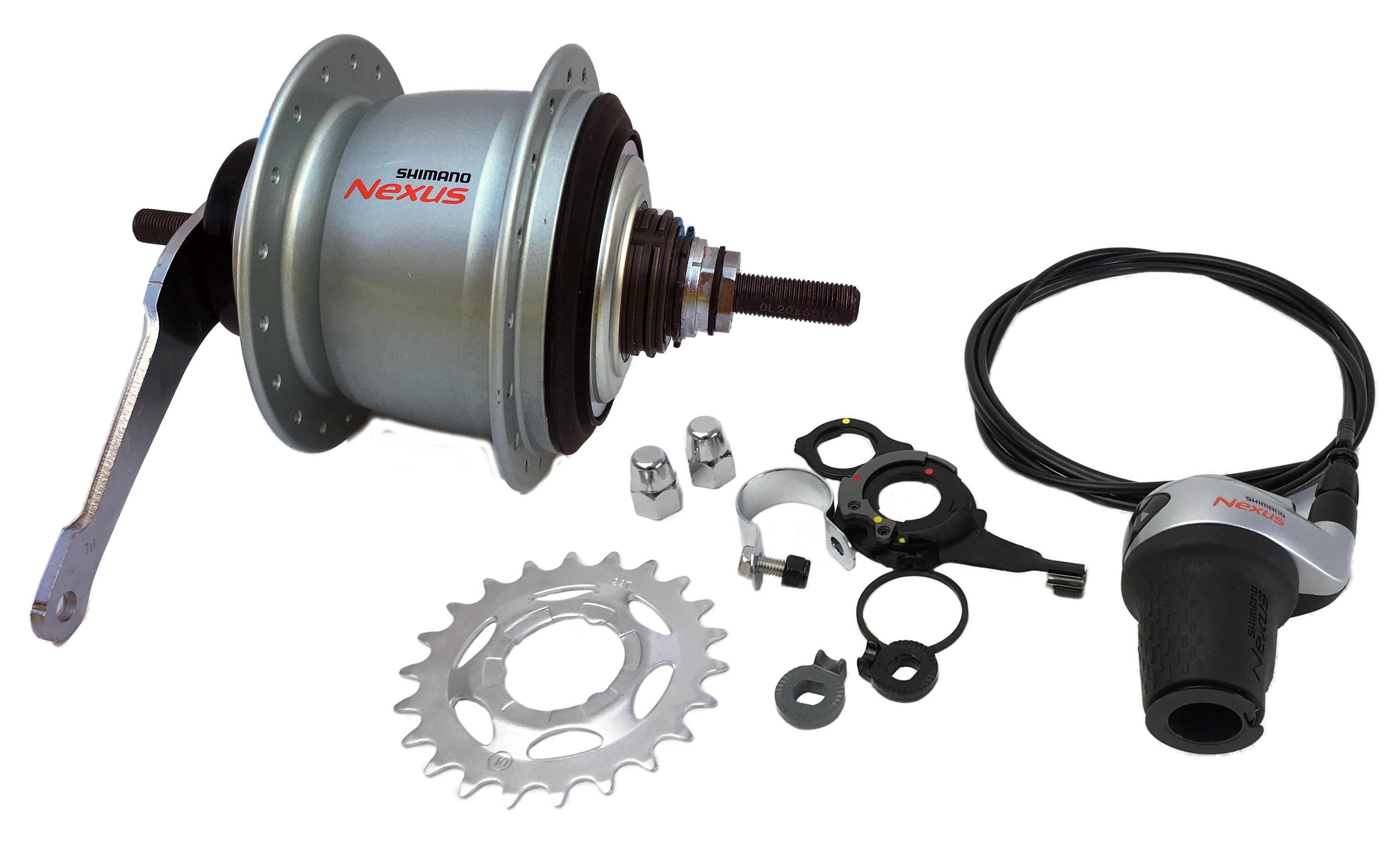 8 Gang Rücktritt Bremsnabe SHIMANO Nexus silber