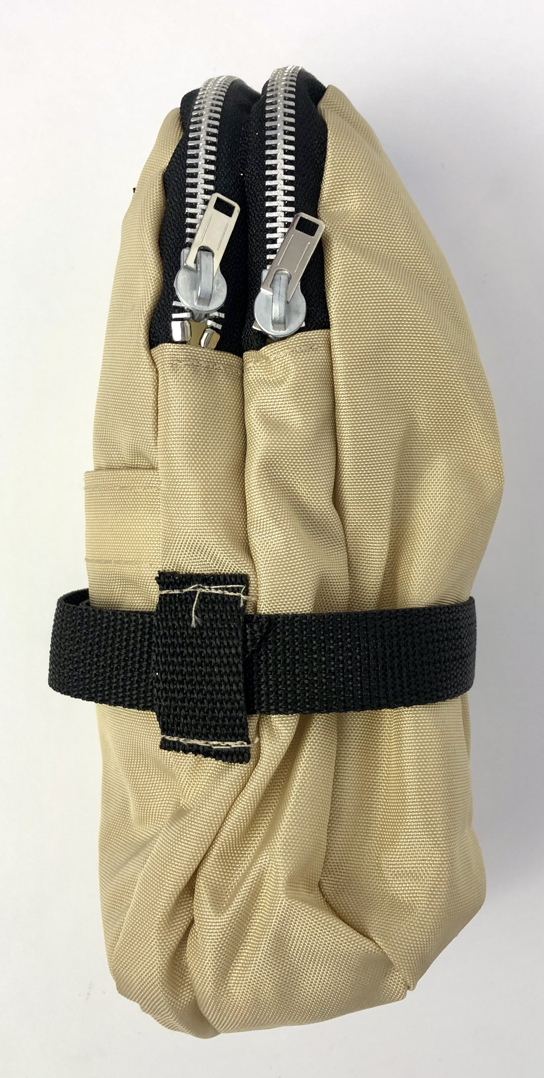 Doppel-Satteltasche Rennrad Reifentasche Nylon creme beige