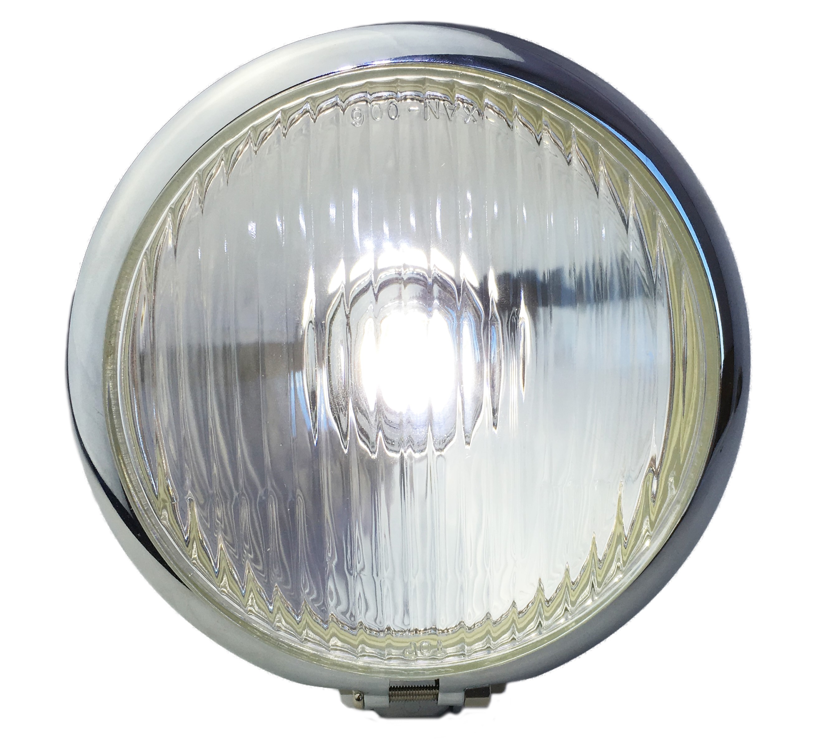Old Bates Frontlampe LED, 15cm, Batterie glänzend schwarz