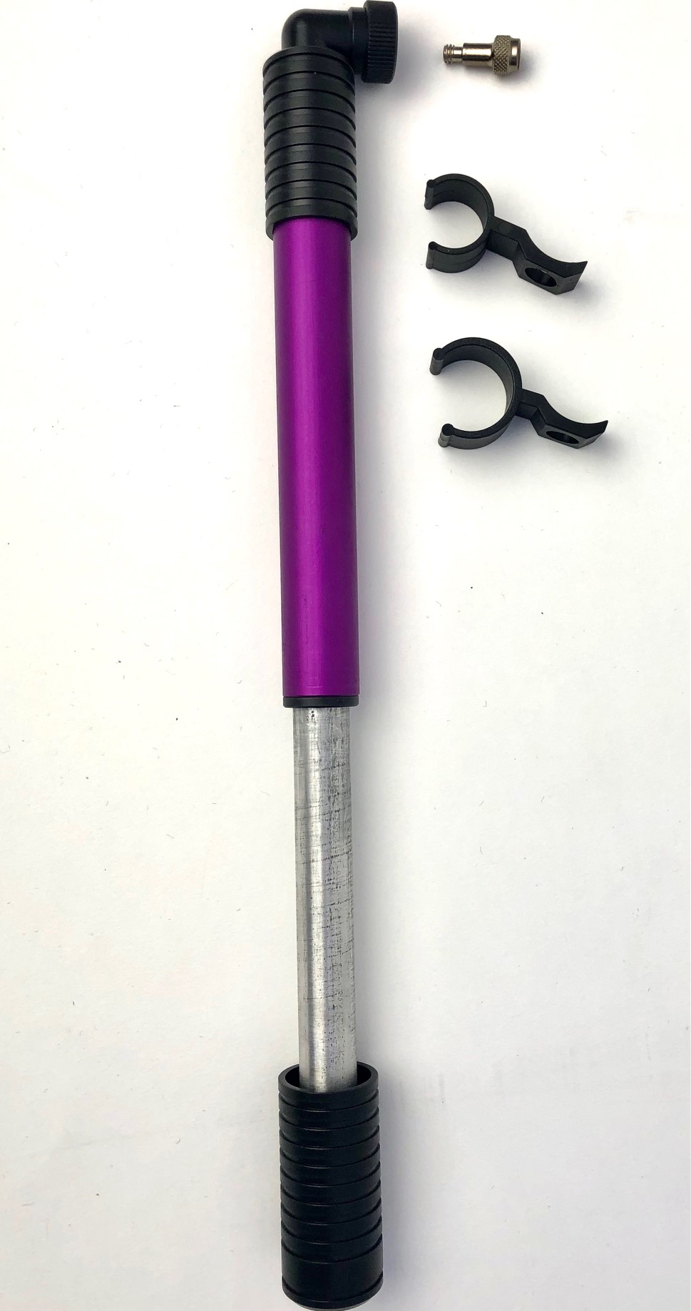 Presta Alu Mini Luftpumpe, mit Adapter für AUTO Ventil