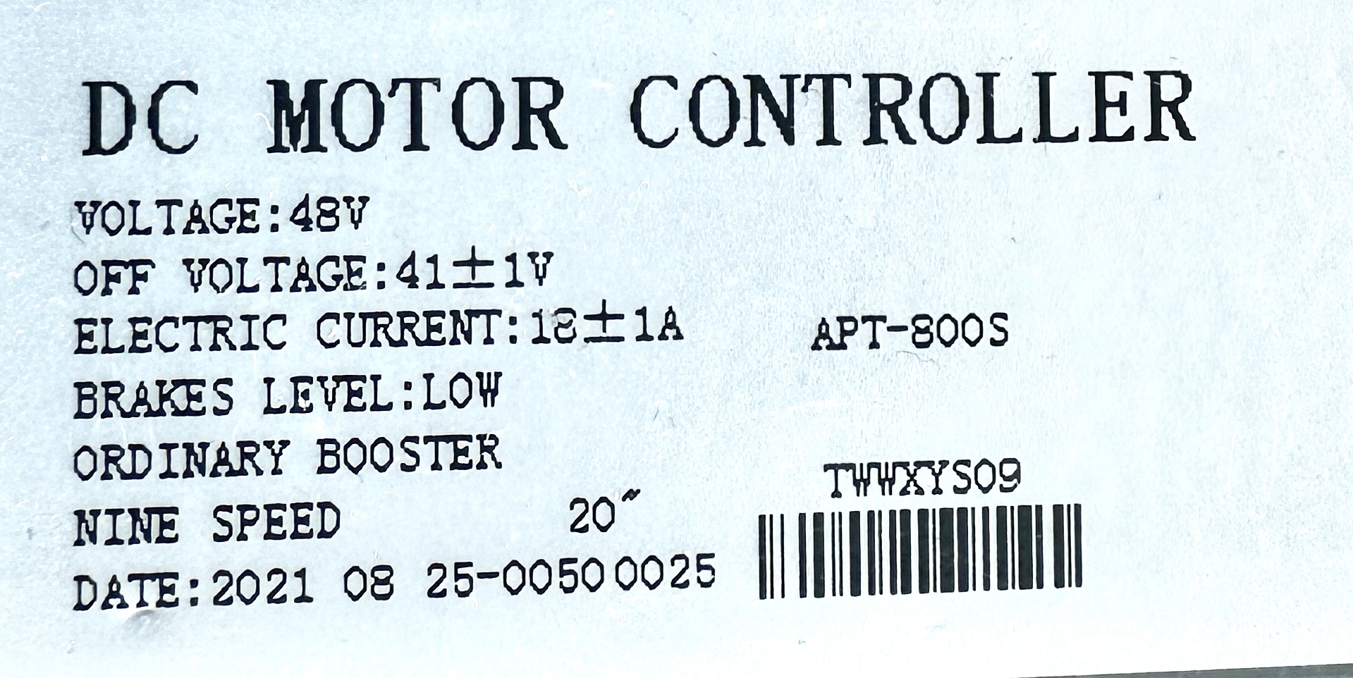 UD Regler Controller 48V