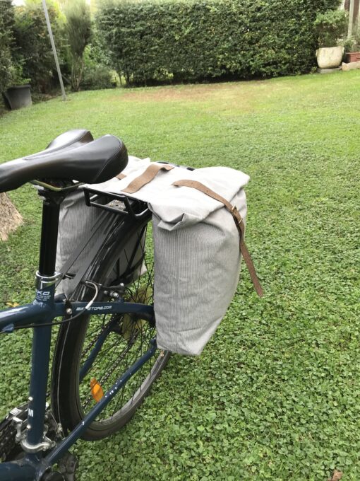 GIOBAG Gepäckträgertasche doppelt, grau