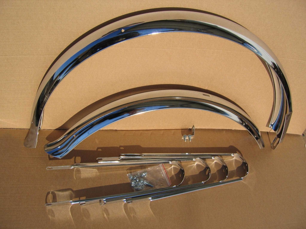 Schutzbleche Ducktail 26 Zoll 80 mm verchromt