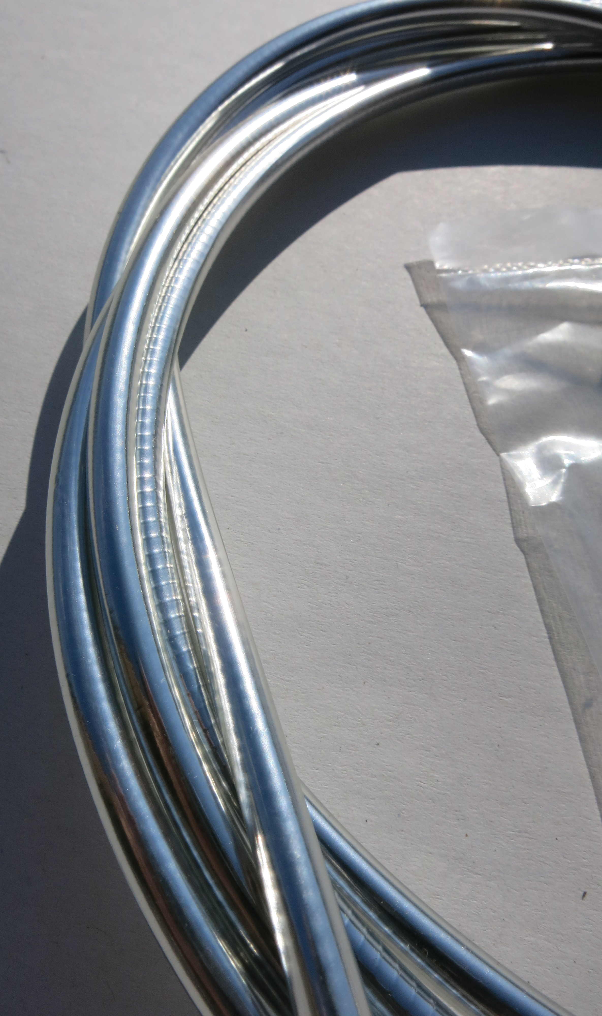 Außenzug Bowdenzug Chrom 2,50 m 5 mm