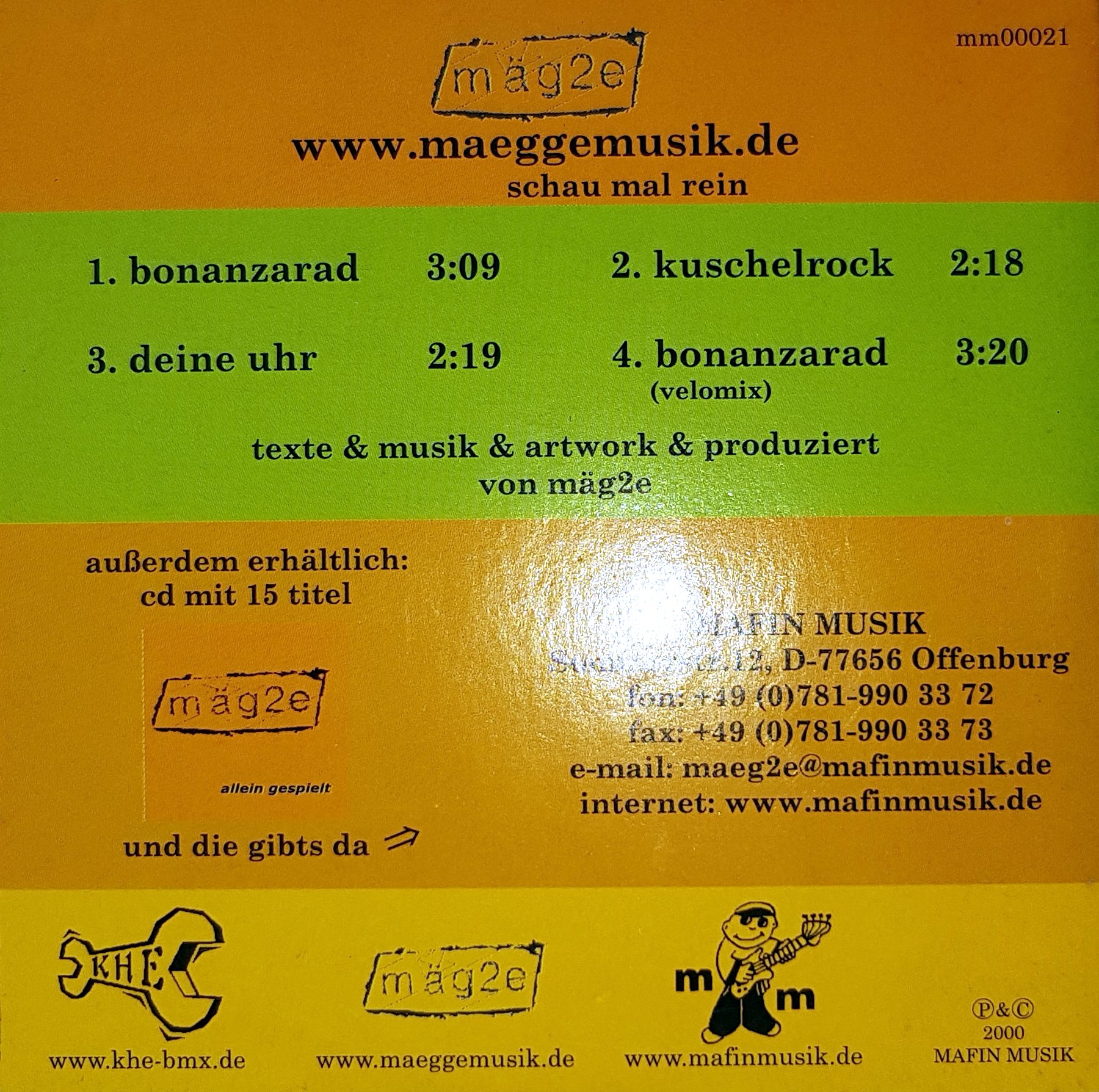 Musik CD Bonanzarad von mäg2e
