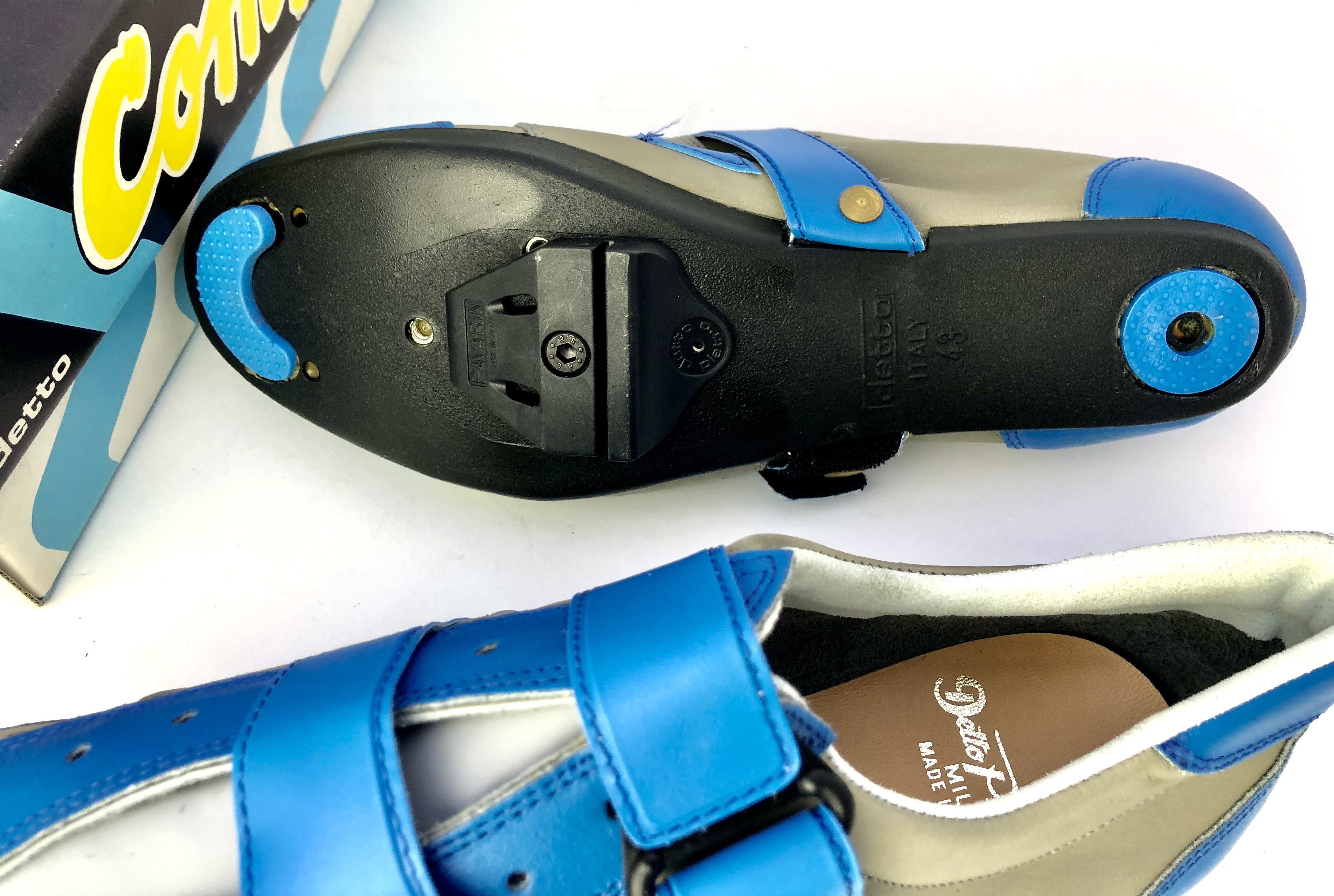 NOS Vintage Detto Pietro Mod. 230 Comfort blau Rennradschuhe Größe 40