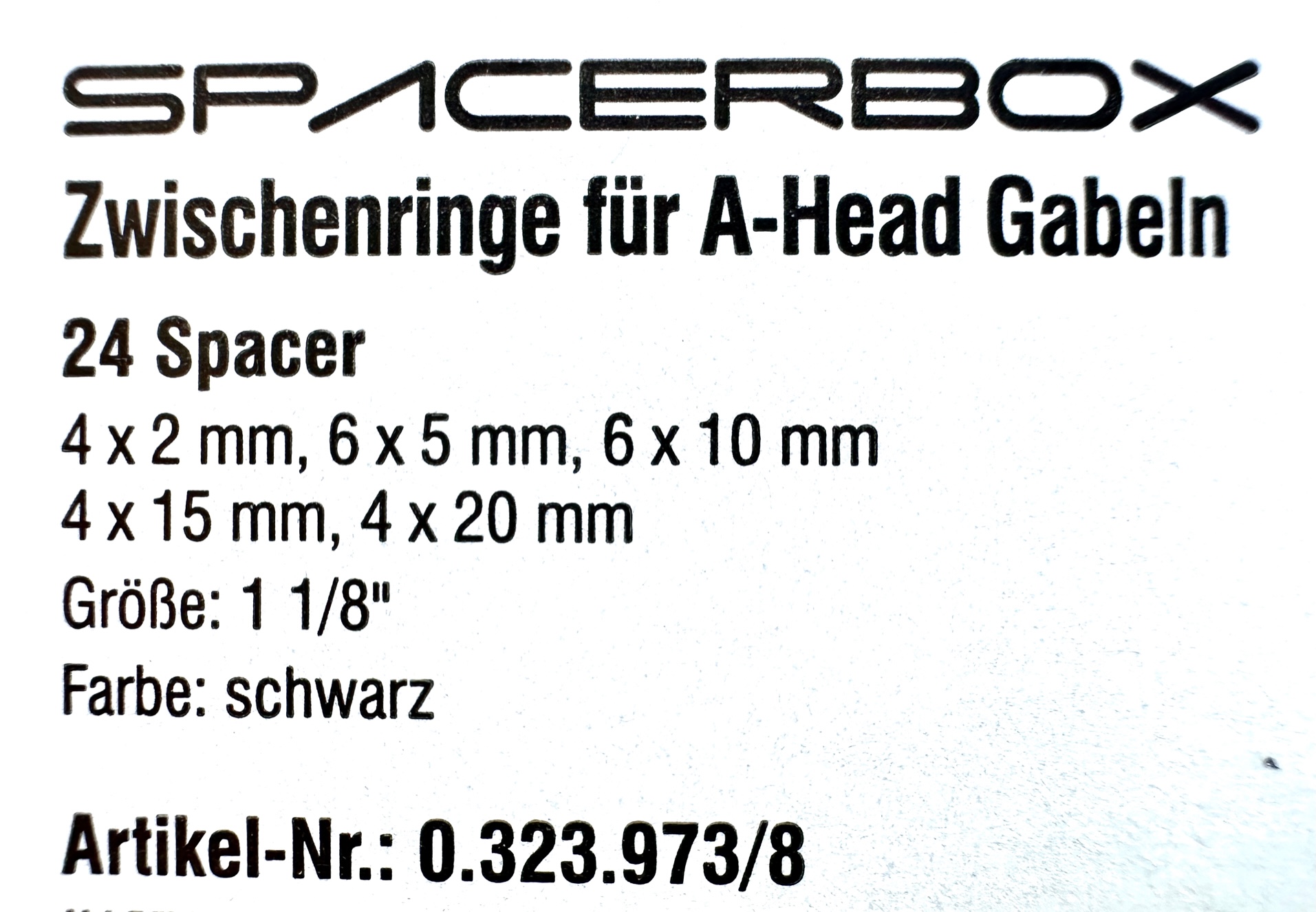 CONTEC Spacer Box Distanzring Set Alu für 1 1/8", 24-teilig