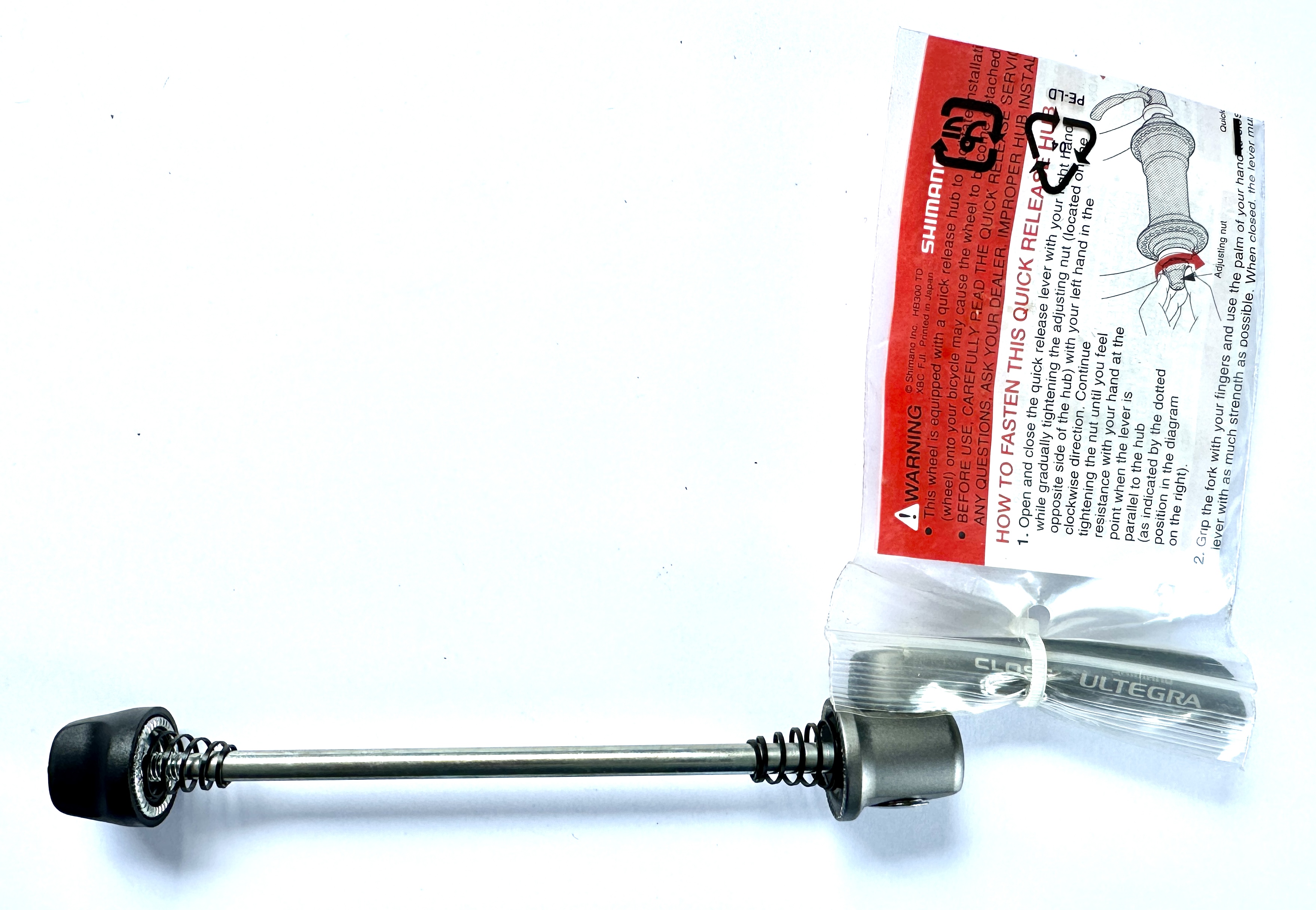 Schnellspanner Shimano Ultegra für das Vorderrad, grau