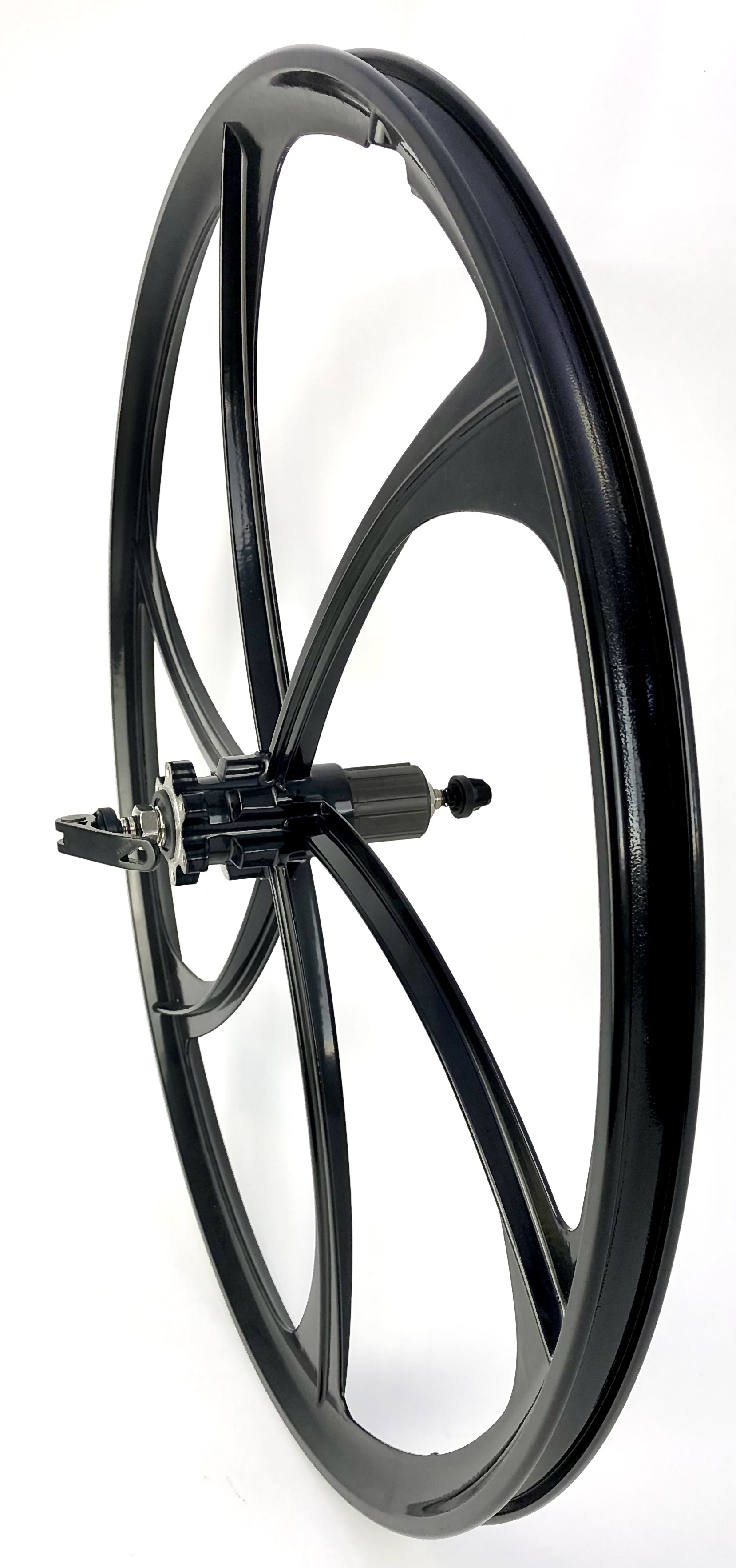 Magnesium 26 Zoll Hinterrad schwarz 6 Speichen für Kassette