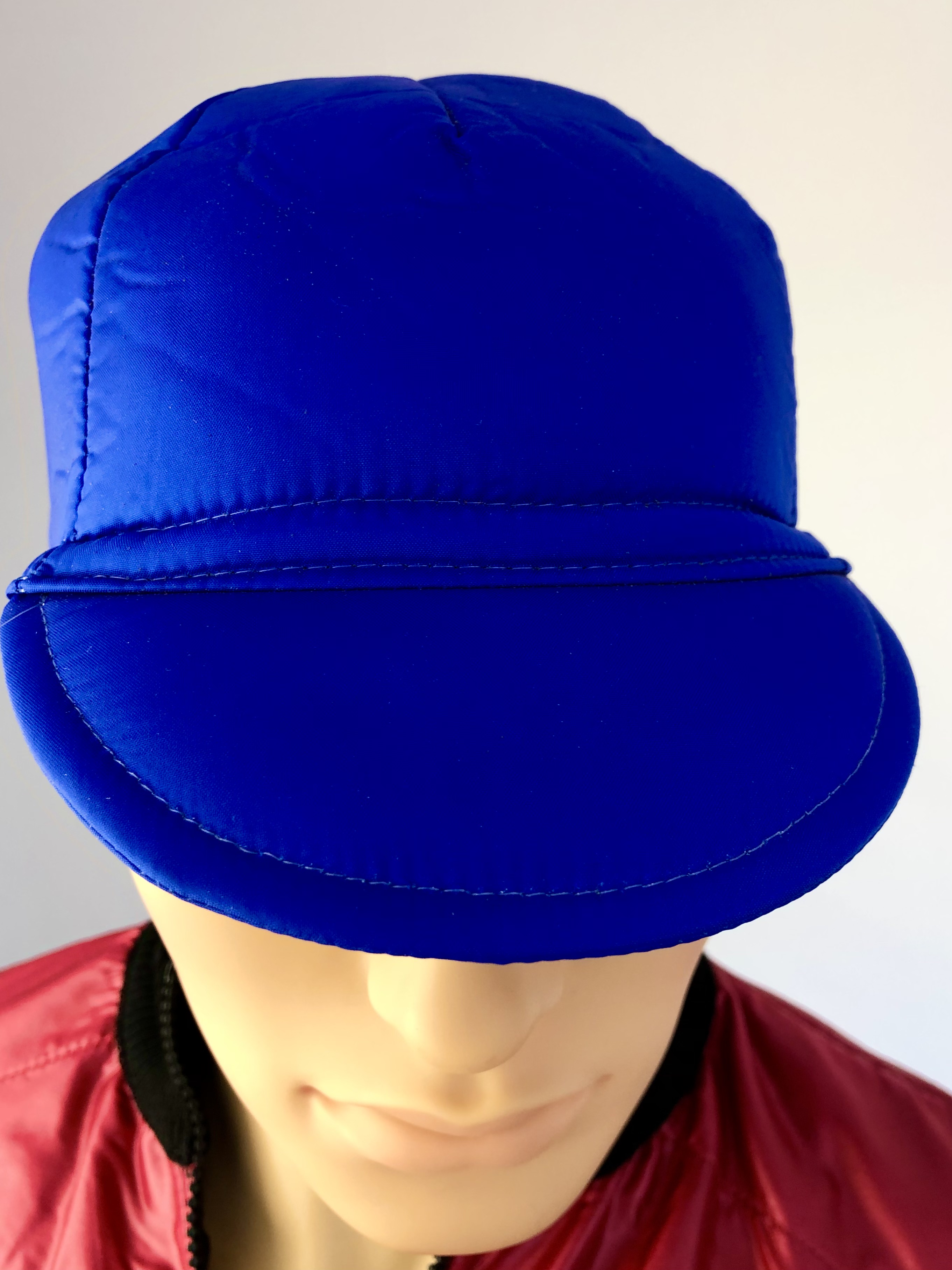 Retro Radsportmütze in Blau Wasserabweisend und leicht gefüttert