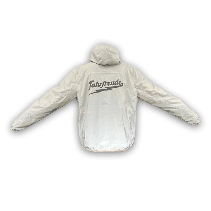 Reflektierende Fahrradjacke „Fahrfreude“ mit Kapuze, XS