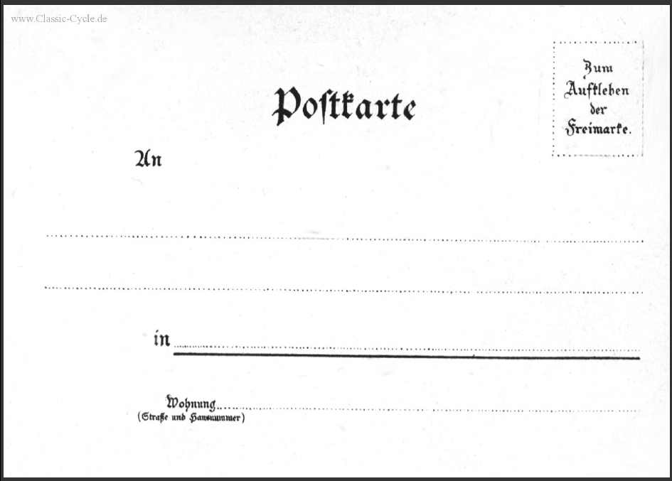 Victoria Fahrrad-Werke Postkarte