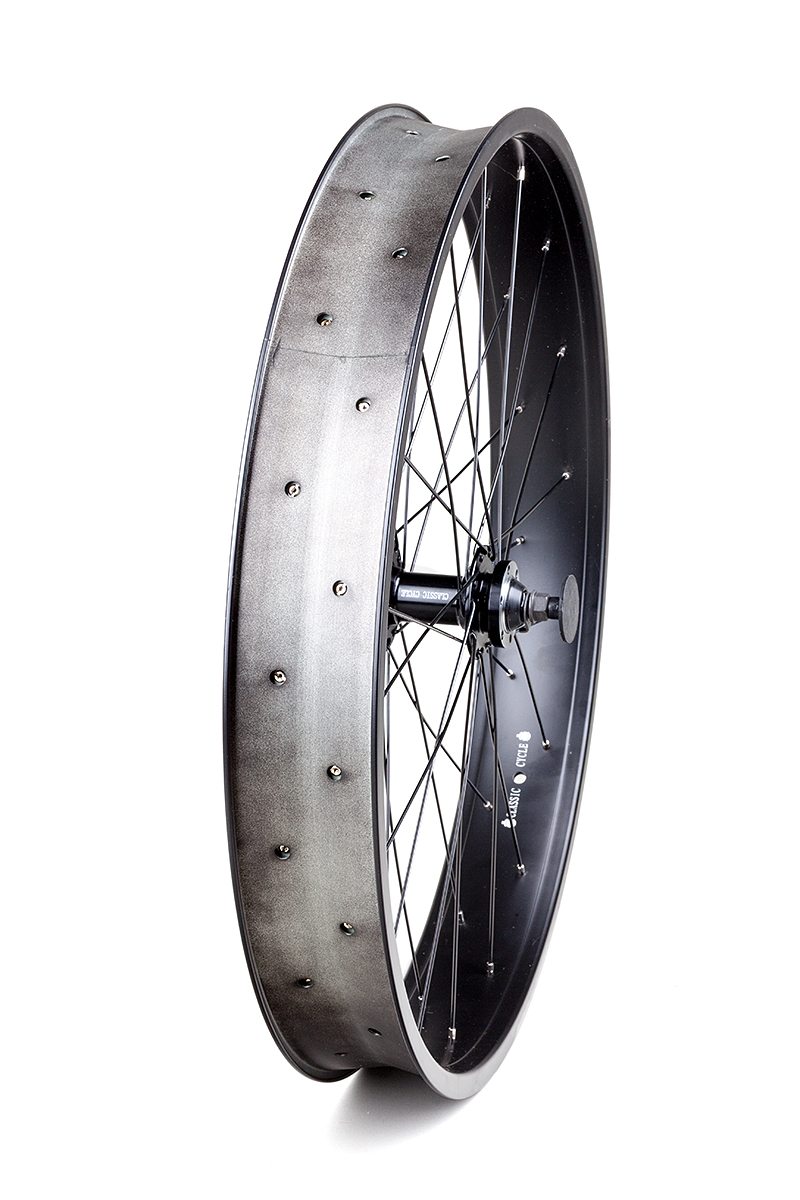 24 Vorderrad 82 mm Alufelge, Scheibenbremse mattschwarz