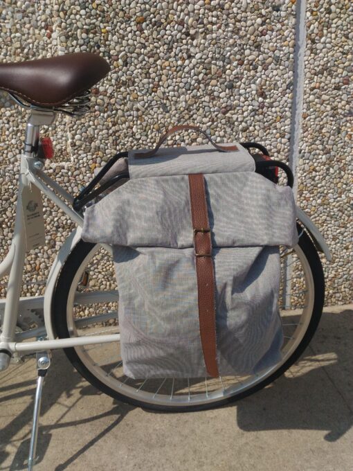 GIOBAG Gepäckträgertasche doppelt, grau