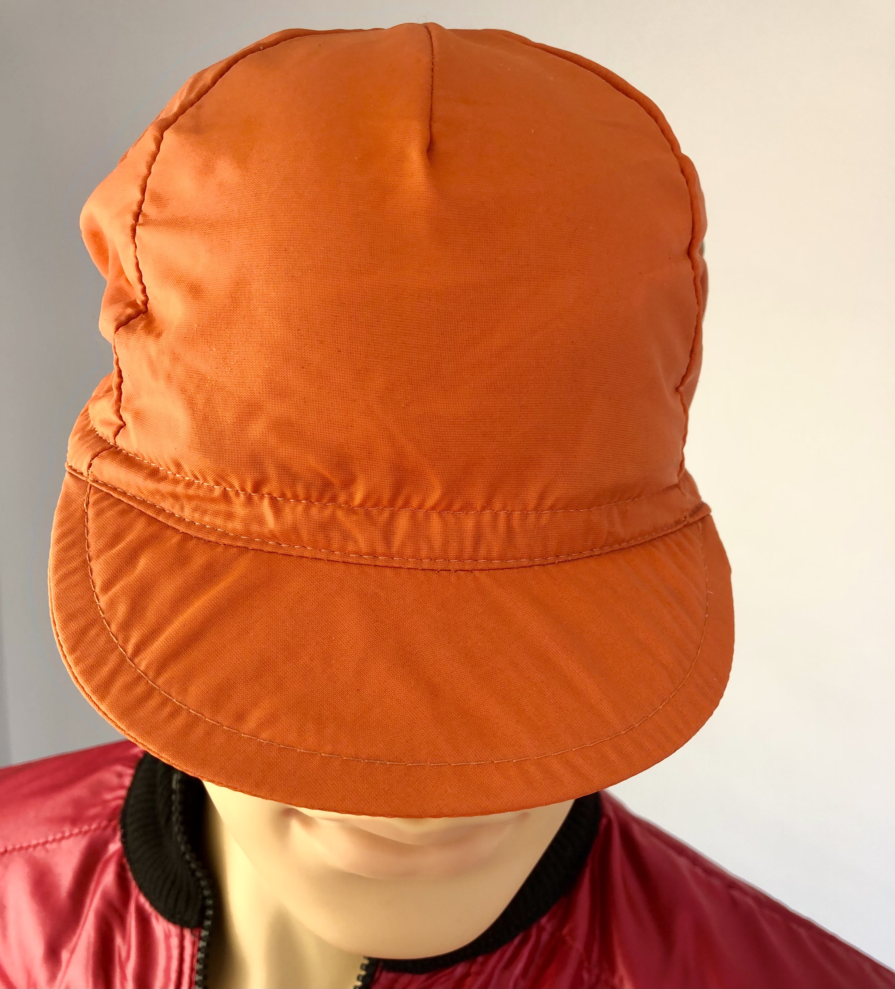 Retro Radsportmütze in Orange Wasserabweisend