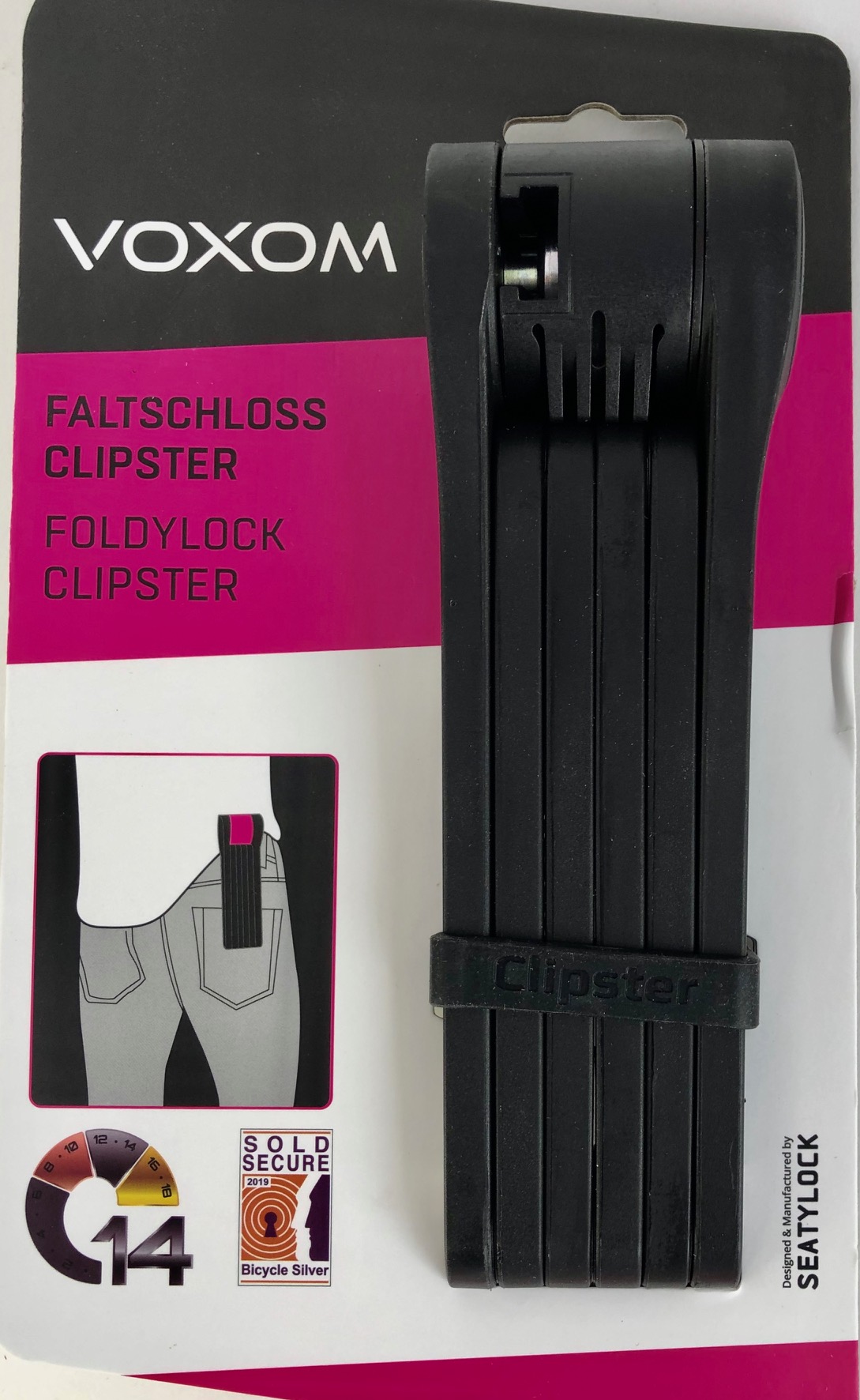 VOXOM Fahrradschloss Faltschloss Clipster