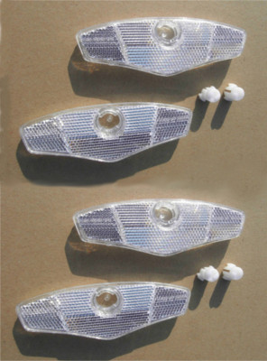 Speichenreflektoren weiß 4 Stück